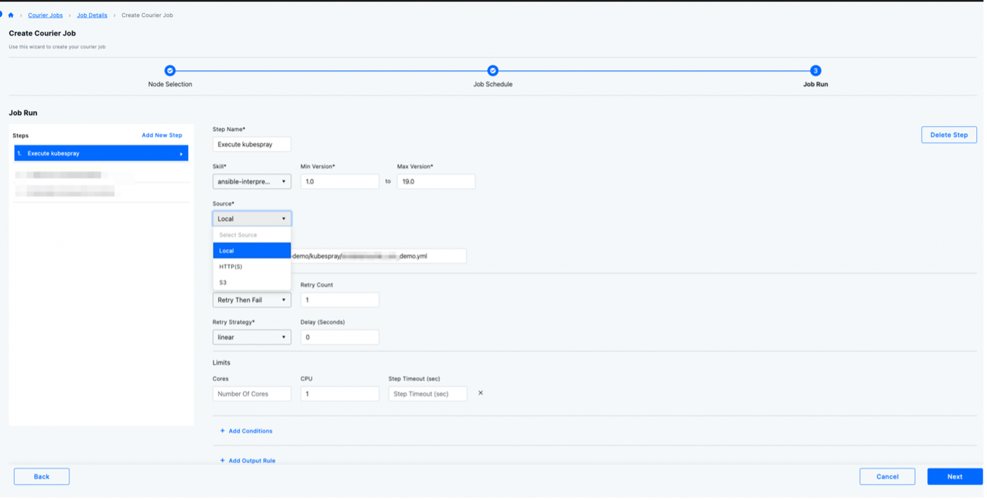 Screenshot of a computer screen displaying various fields and drop-down menus