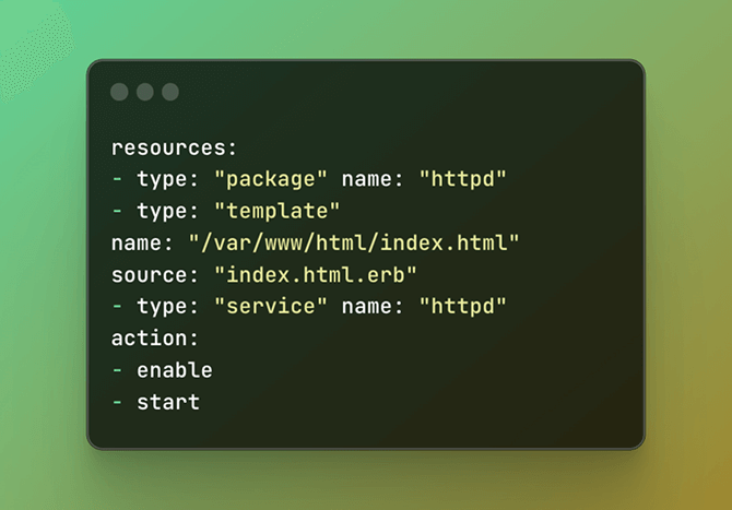 Sample yaml script Sample yaml script