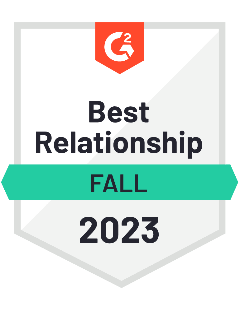 Best relationship fall 2023 g2 badge