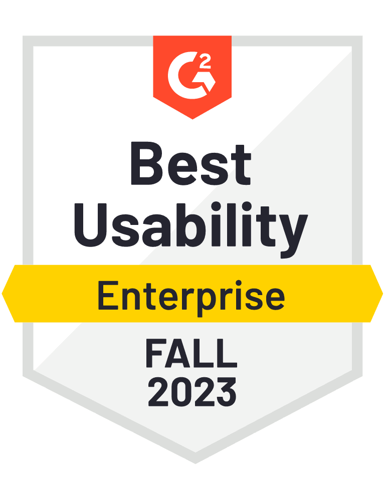best usability enterprise 2023 g2 badge