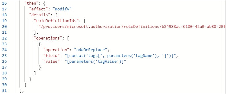 Figure 4. Using the modify Azure policy effect to remediate existing resources