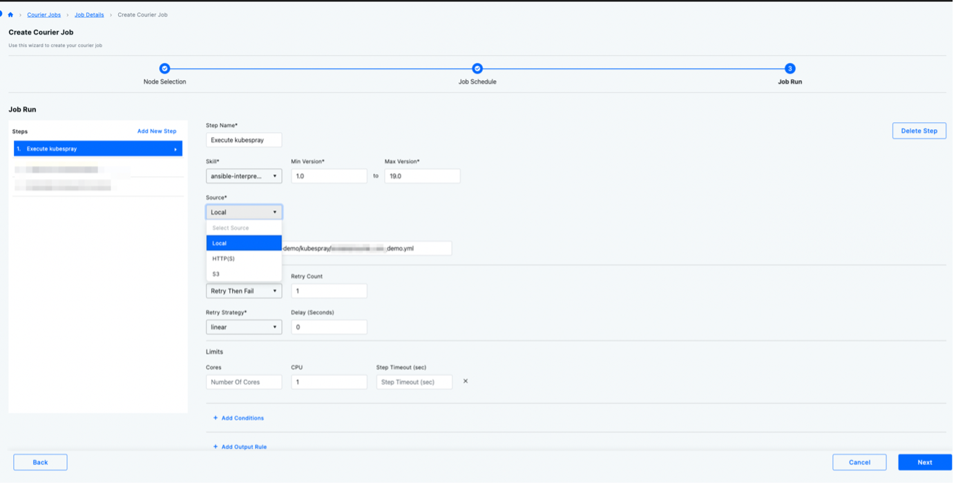 Screenshot of a computer screen displaying various fields and drop-down menus